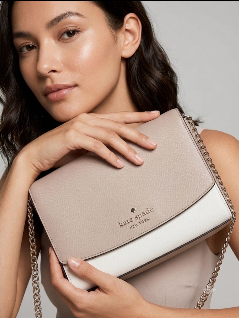 kate spade Taupe & Cream Two-Tone Crossbody Bag